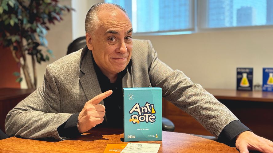 André d’Orsonnens de Druide conçoit un premier jeu de société : « Antidote : le jeu »