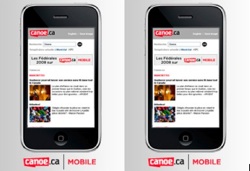 Canoe.ca Mobile pour suivre la  campagne électorale en temps réel sur  cellulaire 