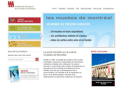 Projet Bleu signe le nouveau site Web de la Société des directeurs des musées montréalais 