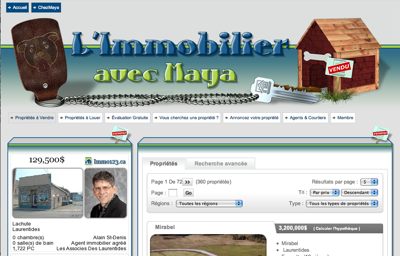 Le site immobilier Immo123.ca et Chez Maya forment un partenariat
