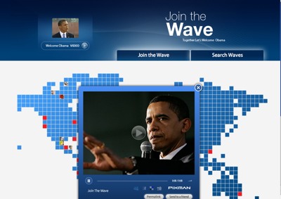 VDL2 réalise pour Pixman le site Web Join the Wave pour saluer Barack Obama