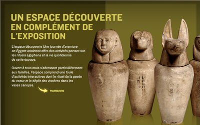 Le site Web Fascinantes momies d’Égypte du Musée de la civilisation à Québec récolte deux mentions