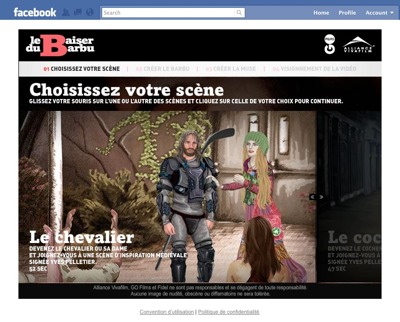 Fidel a développé une application Facebook pour le film Le Baiser du Barbu d’Yves Pelletier (Go Film)