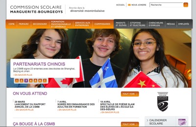 Ergonet réalise le nouveau site Web de la Commission scolaire Marguerite-Bourgeoys 