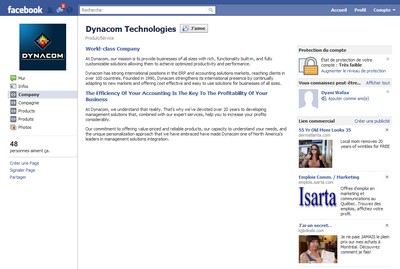 Dynacom affirme sa présence sur les réseaux sociaux Facebook, Twitter et Linkedin