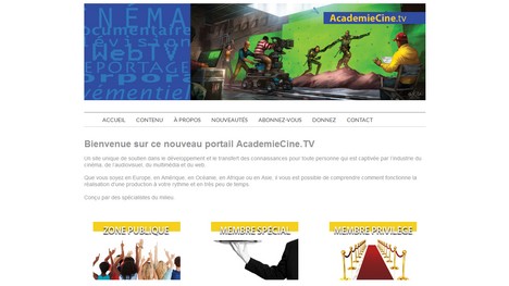Un nouveau site Web pour AcademieCine.TV