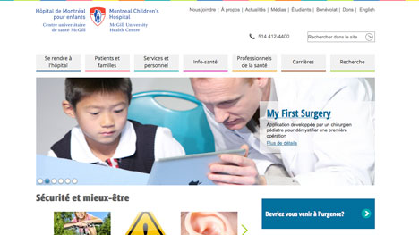 idéali réalise le nouveau site Web de l’Hôpital de Montréal pour enfants 