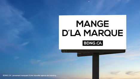 BDNG s’affiche avec « Mange d’la marque » 