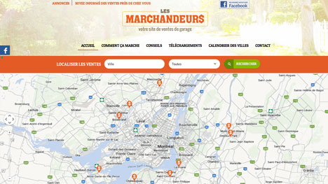 LesMarchandeurs.com, point de rencontre des ventes de garage au Québec 