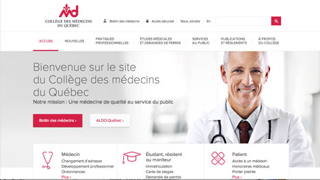 Aidé par Adviso, le Collège des médecins du Québec bonifie son site Web 