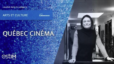 Québec Cinéma remporte un Prix ESTim 2016
