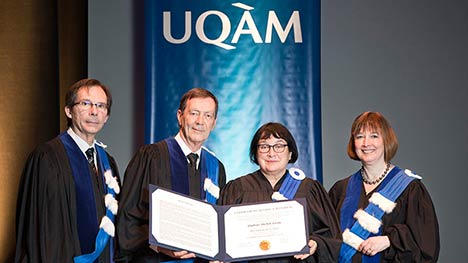 L’UQÀM a remis un doctorat honorifique à Michèle Fortin et à Lorne Trottier