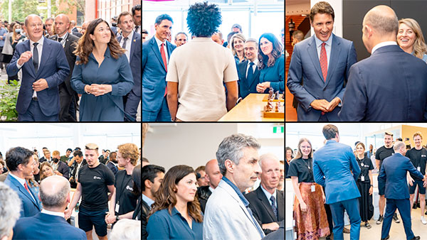 Mila accueille le chancelier allemand Olaf Scholz, Justin Trudeau et des chefs d’entreprise internationaux 