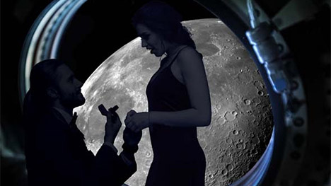 Une demande en mariage autour de la Lune pour 125 millions d’euros