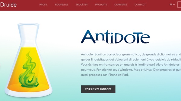 Druide informatique sort Antidote Web maintenant adapté pour iPhone et Android