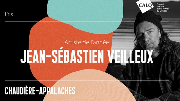Jean-Sébastien Veilleux reçoit le Prix du CALQ - Artiste de l’année en Chaudière-Appalaches