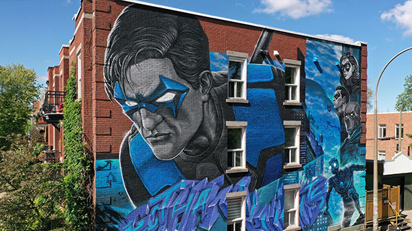 Warner Bros. Games dévoile 4 murales des héros de « Gotham Knights » à travers Montréal