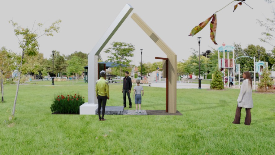 Kévin Pinvidic installe une oeuvre d’art public éphémère au Parc Jules-Moulin à Saint-Hubert
