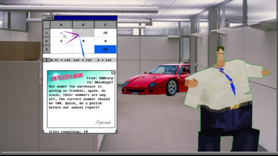 Le jeu « SpreadCheat » fusionne Excel et casse-têtes dans un univers Windows 3.11